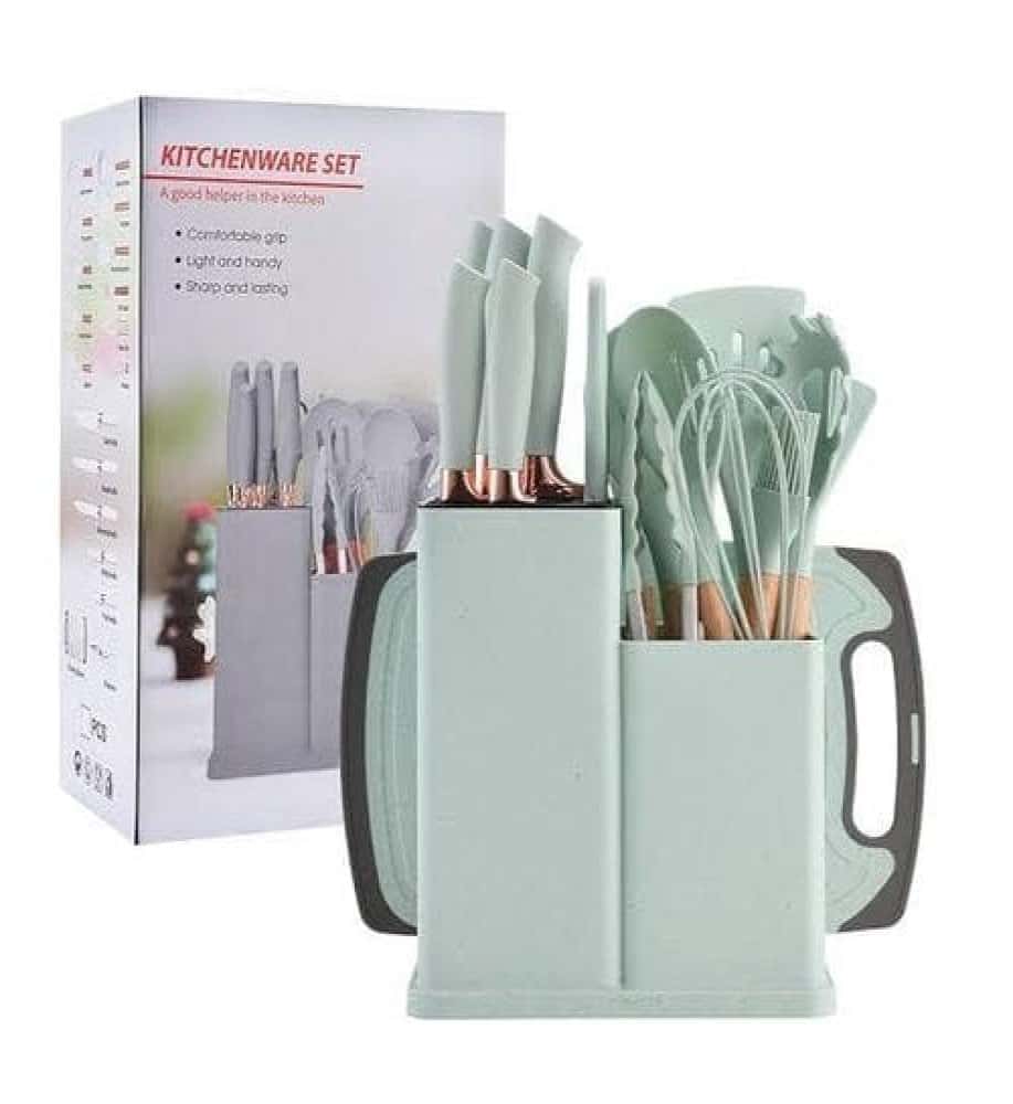 Kitchen Utensil Set with Knife Set & Storage Holder image 3